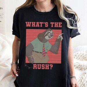 Disney Zootopia Flash Slothmore Funny T-shirt, What The Rush Shirts, Disneyworld